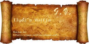 Ilyés Vulfia névjegykártya